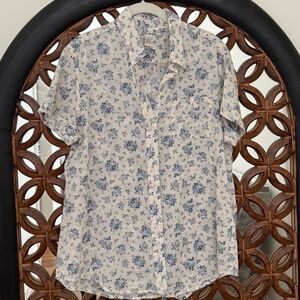 Lucky Brand Floral Button Down Shirt